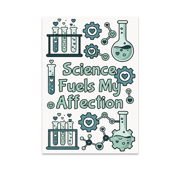 Science Fuels My Affection Poster - Science Enthusiast - 13x19 Poster Print