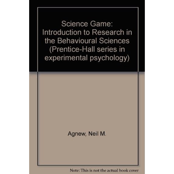 Pre-Owned Science Game: Introduction to Research in the Behavioural Sciences (Experimental Psychology) Paperback