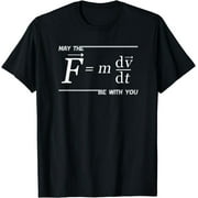 Science Geek T-Shirt: Black Tee with F=ma Equation"