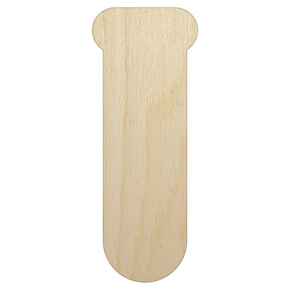 Science Glassware Test Tube Solid Wood Shape Unfinished Piece Cutout Craft DIY Projects - 6.25 Inch Size - 1/4 Inch Thick