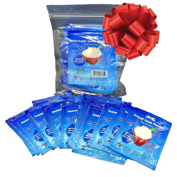 Science Gong Fun 20 x 10g Pack Instant Snow Powder Create Magical, Fluffy Snow Anywhere!