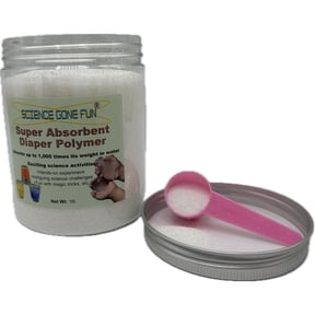 Science Gong FunĀ® Super Absorbent Sodium Polyacrylate Powder - STEM Kit for Water Absorption & Magic Tricks - 1 lb