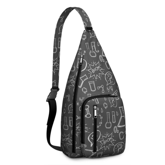 Science Graphic Sling Bag - Adjustable Crossbody Chest Backpack, Lightweight Shoulder Pack for School & Outdoor