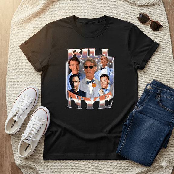 Science Guy Bill Nye Retro Throwback Educational Fun Unisex T-Shirt V11304, up to size 5XL