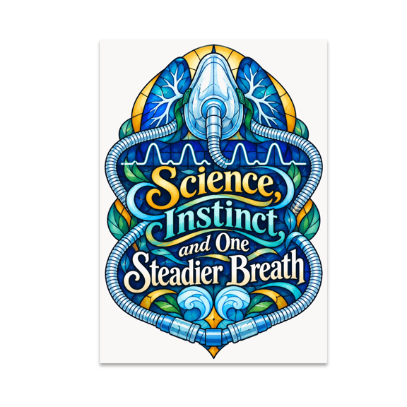 Science, Instinct, and One Steadier Breath - Respiratory Therapist - 13x19 Poster Print