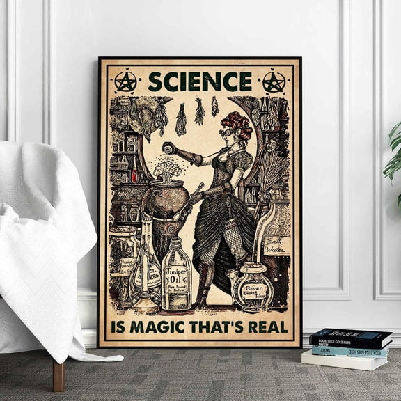 Science Is Magic That’s Real Wall Art Print, Unframed Paper Poster 8x10in
