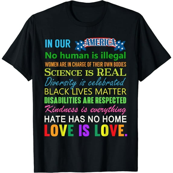 Science Is Real Black Lives Matter Womens Love Is Love LGBTQ T-Shirt Black Small