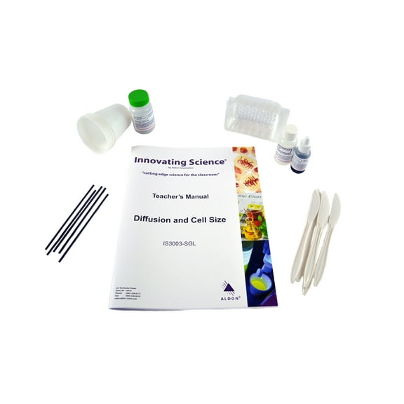 Science Kit - Diffusion & Cell Size - For Teaching Volume To Diffusion Rate Relationship - Hands On Lab Activity - Materials for 5 Setups - Innovating Science