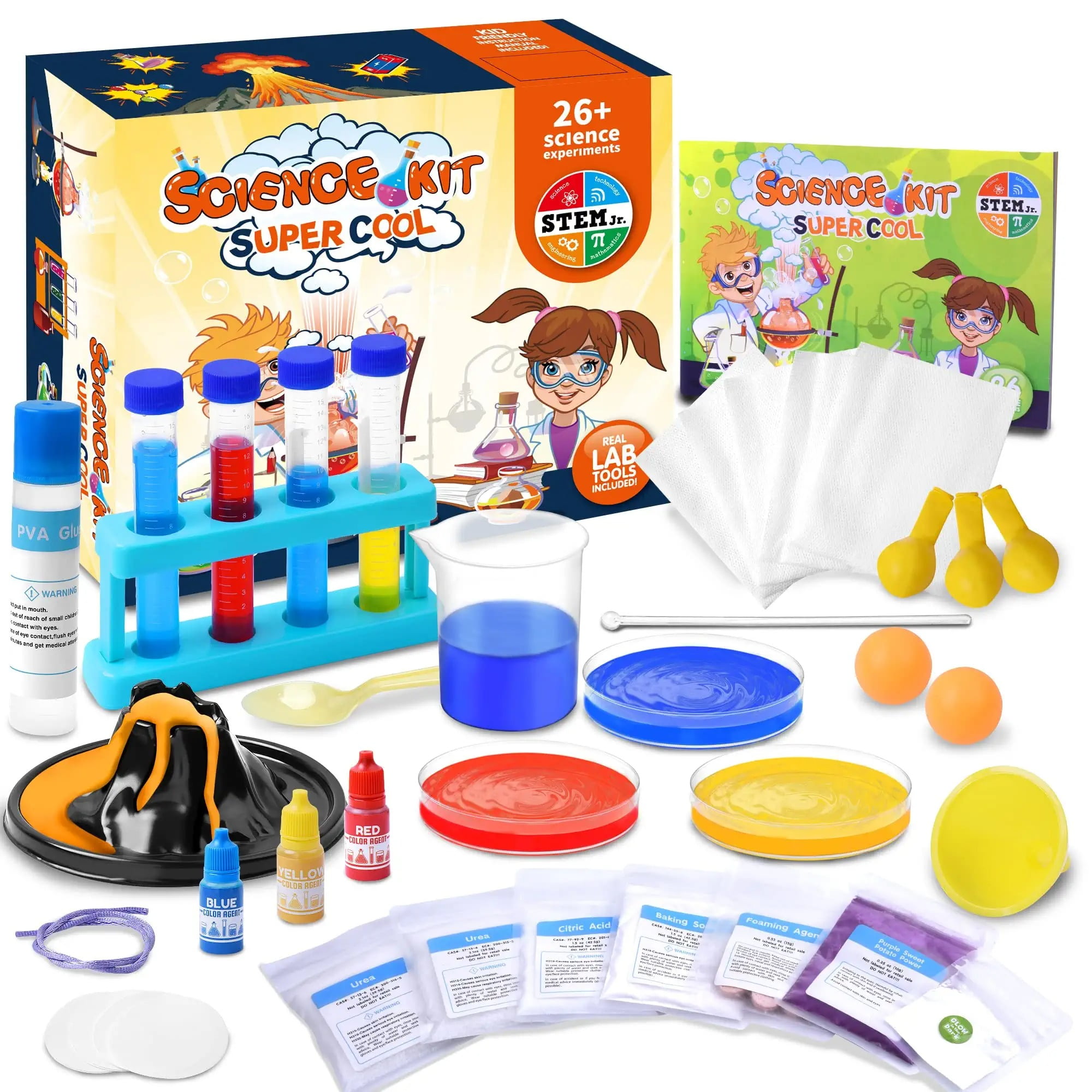  Science Kit for Kids 6-8, 24 Science Lab Experiments for Kids  4-6, STEM Educational Learning Kids Science Kits Age 8-12, Scientific Toys  Gift for Girls and Boys Age 3-5 : Toys & Games
