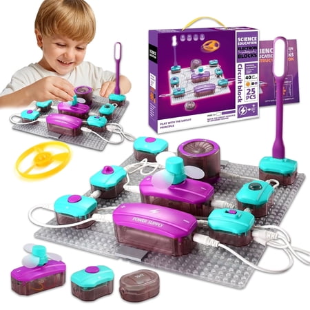 Science Kits for Kids Age 8-11, DIY Electronics Exploration Kit with 40 Projects, Circuits for Kids, Stem Toys for Girls Boys 6 7 8 9 10 11 12 Years