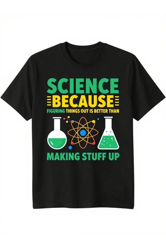 Science Knowledge Graphic Trendy Educational Statement Top Unisex T-Shirt, S-5XL