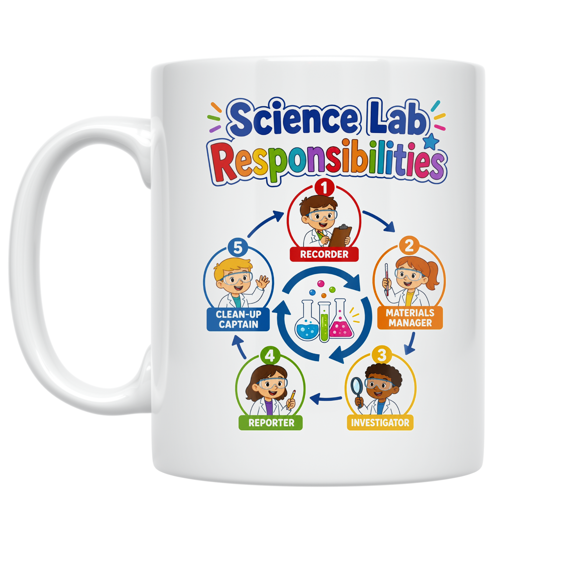 Science Lab Responsibilities Rotation Chart - Science Enthusiast - 11 oz Ceramic Coffee Mug