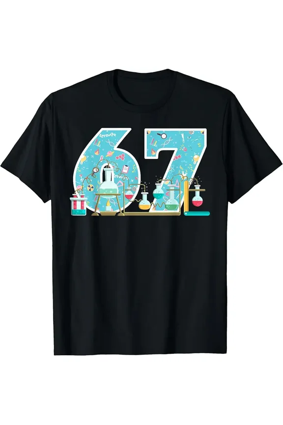 Science Lab Theme 67th Birthday Gift for Men Women Short Sleeve Graphic T-Shirt