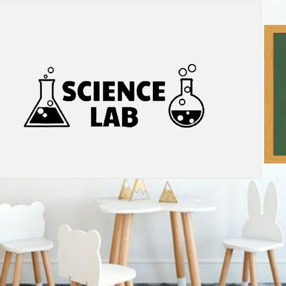 Science Lab Wall Decal Classroom School Vinyl Wall Sticker Science Lab Decal 42x15cm