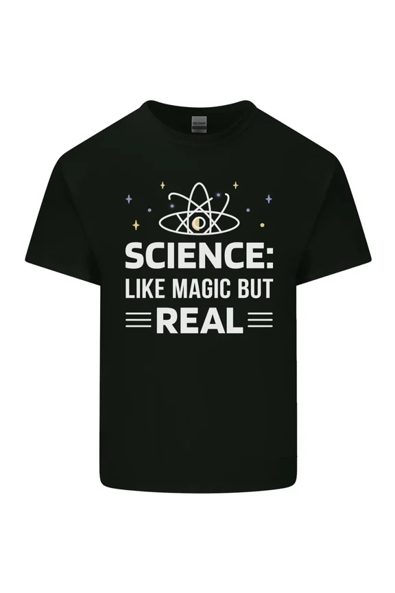 Science Like Magic But Real Funny Nerd Geek Knowledge Cotton Tee,for unisex up to 5XL