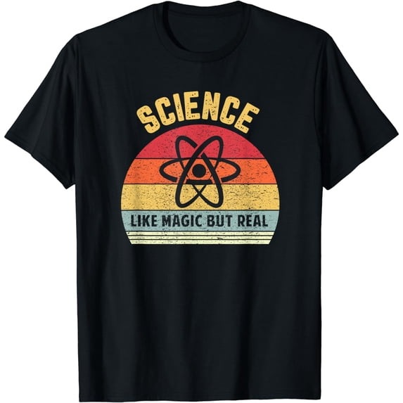 Science Like Magic But Real Funny Retro Science Teacher T-Shirt