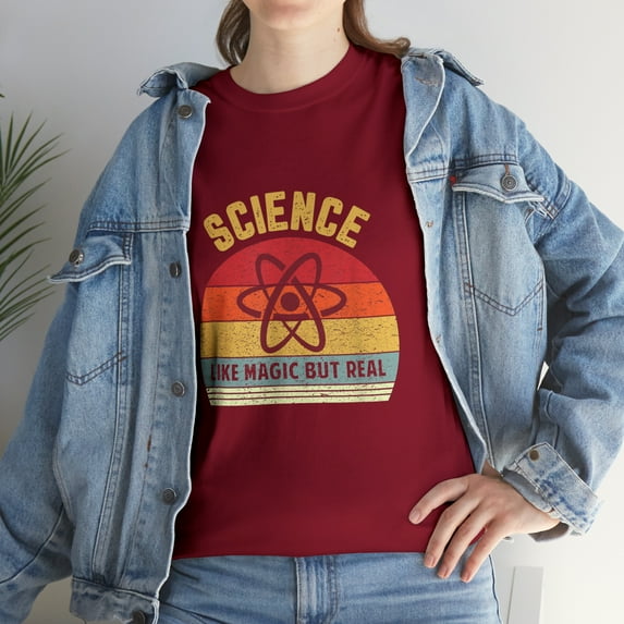 Science Like Magic But Real Funny Retro Science Teacher T-Shirt