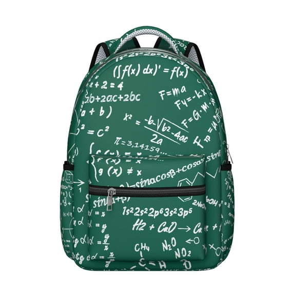 Science Lover Students Backpack Scientific Knowledge Chemistry Physics Biology School Bag with Educational Wall and Laboratory Design, Lightweight and Wear-Resistant
