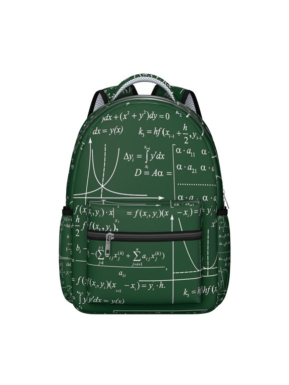 Science Lover Students Backpack Scientific Knowledge Chemistry Physics Biology School Bag with Educational Wall and Laboratory Design, Lightweight and Wear-Resistant