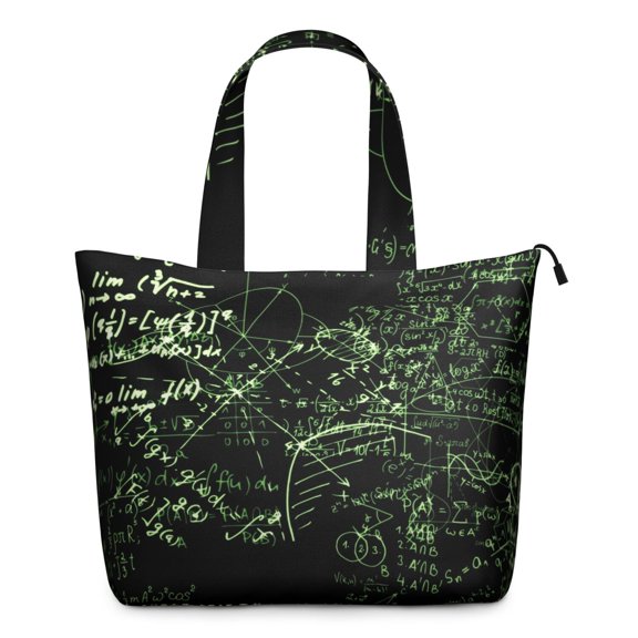 Science Lover Themed Weekender Bag with Astronomy Mathematics Print Large Capacity Travel Tote Bag, Lightweight Airplane Friendly for Business Trips Weekend Getaways
