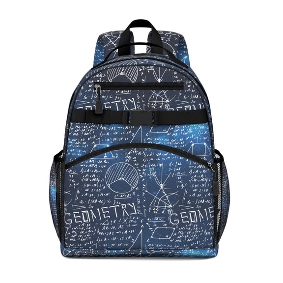 Science Lover Travel Backpack for Student Lightweight School Backpack with Geometric and Chemistry Designs Adjustable Straps and Padded Shoulders Perfect for School and
