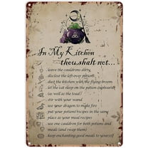 Science is Magic?That's?Real?Witch Vintage Metal Tin Sign Witchcraft Baking Kitchen Decor Iron Painting for Home Garden Black Cats Wall Art Poster 6x8 Inch