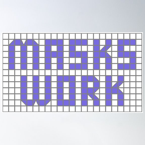 Science: Masks Work (Purple Tiles) Poster Wall Art, Modern Wall Decor, 8x12 UNFRAMED