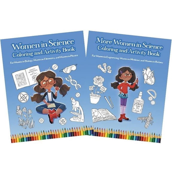 Science Naturally / Platypus Media 978-1-958629-01-7 Women in Science Coloring & Activity Book (Set of Two)