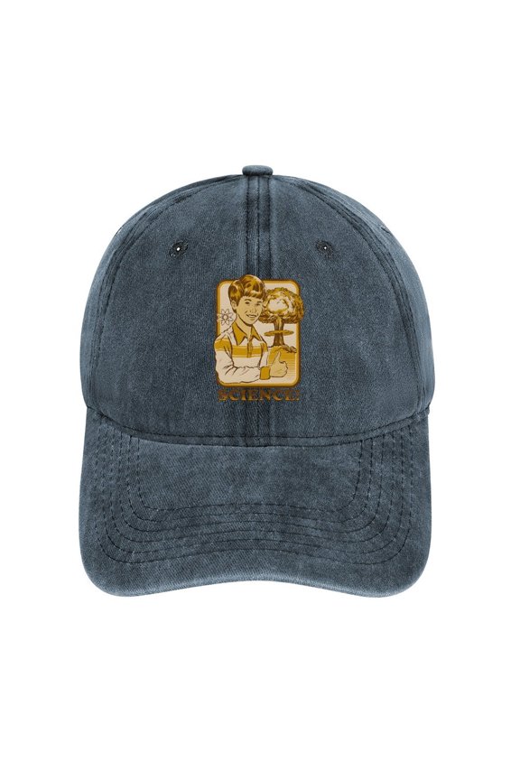 Science Navy Baseball Cap for Men Women, Adjustable Snapback Hats Cotton Hat