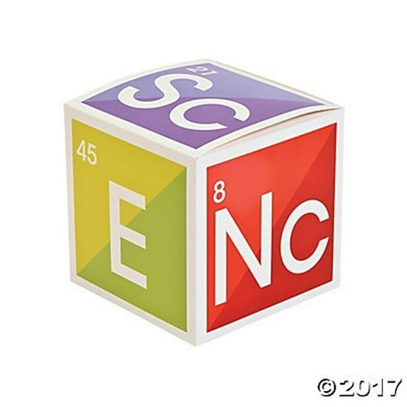 Science Party Favor Boxes, Party Supplies, 12 Pieces