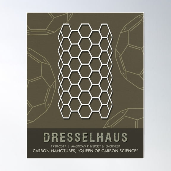 Science Posters - Mildred Dresselhaus - Physicist, Engineer Poster Wall Art, Modern Wall Decor For Living Room Bedroom, 12x18 UNFRAMED