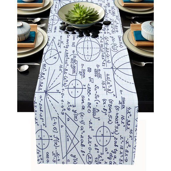 Science Rocket Microscope Planet Table Runner Home Wedding Table Flag Mat Centerpieces Decoration Party Dining Long Tablecloth