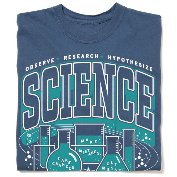 Science Rules Max Collegiate Heavyweight Graphic Tee TShirt Gift