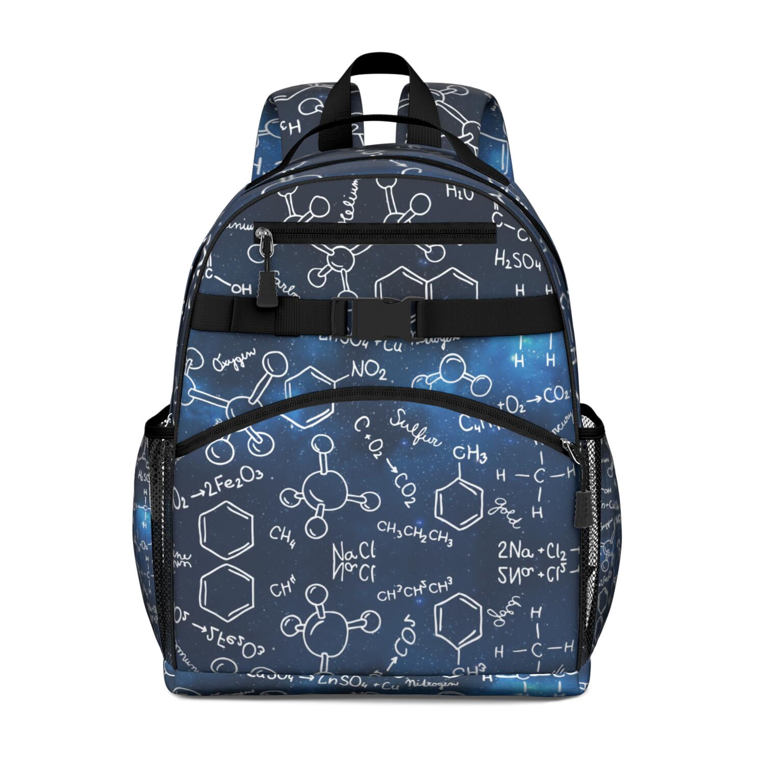 Blue Geometric Backpack | Custom Geometry Book Bag | Book Bags | Custom Backpack Geometry – Nasher Miles main image 3