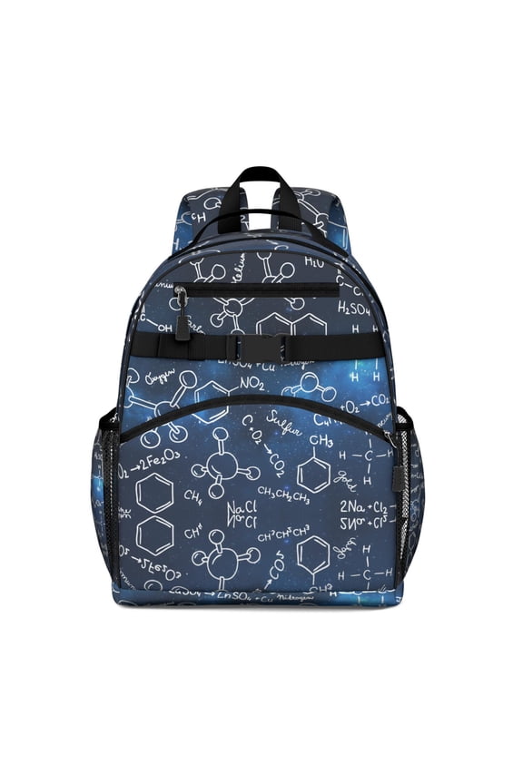 Science Rules Student Backpack for Toddlers and Elementary Students Lightweight Educational Book Bag with Geometric Patterns Durable School Backpack with Chest Strap and Padded Shoulder Straps