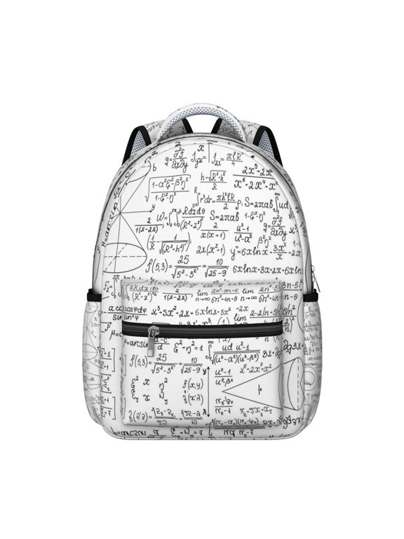 Students Backpack Scientific Formula Laboratory School Bag with Chemistry Physics Biology Design, Durable and Comfortable