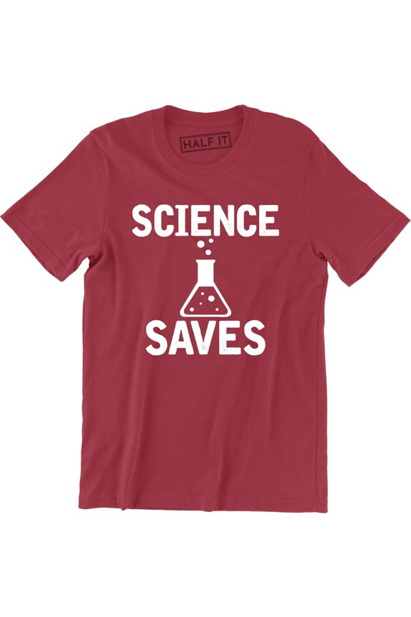 Science Saves Chemsitry Nerdy Geeky Smart Gym Short Sleeve Men's T-Shirt