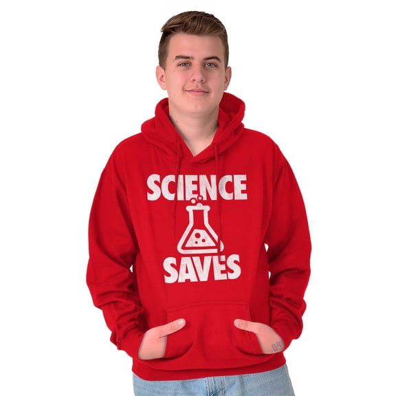 Science Saves Nerdy Scientist Geek Unisex Plus Size Hoodie Brisco Brands 2X
