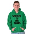 thumbnail image 1 of Science Saves Nerdy Scientist Geek Unisex Plus Fleece Graphic Hoodie Brisco Brands 3X, 1 of 5