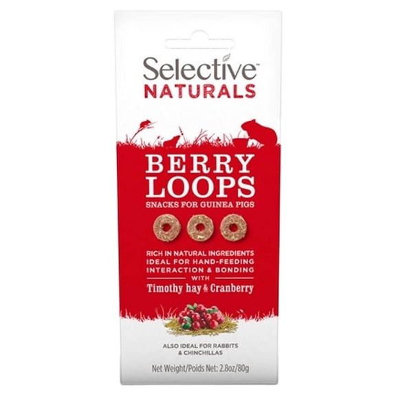 Science Selective Berry Loops Snacks for Guinea Pigs, 2.8 oz