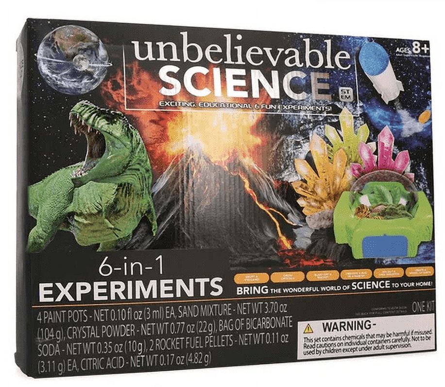  6-in-1 Science Kit for Kids - Chemistry Experiments, Crystal  Growing, Fizzy Reactions, and More - DIY STEM Educational Learning Science  Kits - Ages 4-6-8-12 for Boys and Girls : Toys & Games