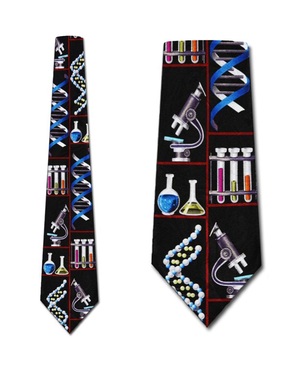 Science Squares (Black) Necktie Mens Tie