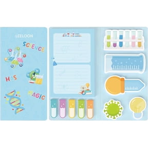 Science Sticky Notes Set, 360 Sheets Cute Cartoon Science Self-Stick Notes Pads Laboratory Themed Memo Pads Chemistry Page Markers for Home Office Supplies