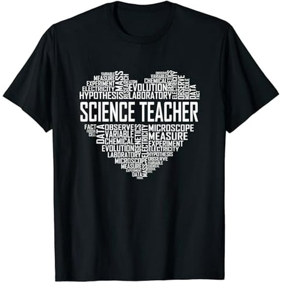Science Teacher Heart Proud Science Teaching Design T-Shirt