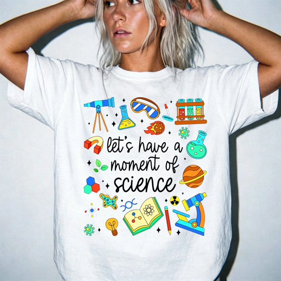 Science Teacher Shirt,Back To School T-Shirt,Whimsical Doodle Tee, Back 2 School, Retro, Moment Of Science Teacher Gift Casual Dressy T Shirts Workout