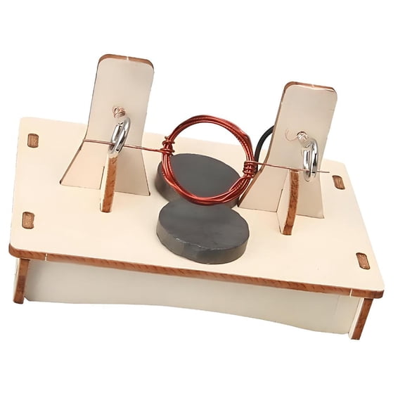Science Teaching Apparatus Motor Demonstration Model with Wood Base, Metal Supports and Parts for Visual Physic by LUVNIMB