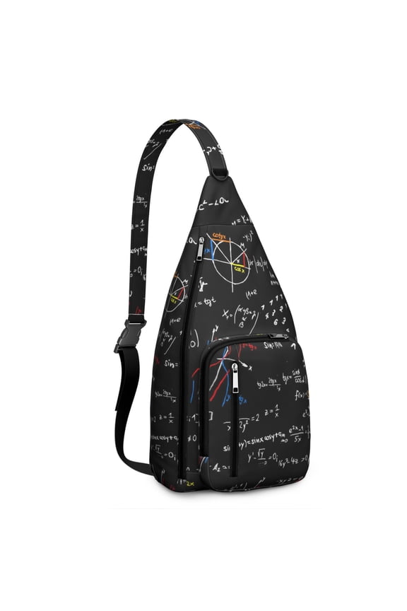 Science Theme Sling Bag - Geek Chic Crossbody Backpack with Adjustable Strap, Lightweight Chest Bag for Students & Travel Lovers