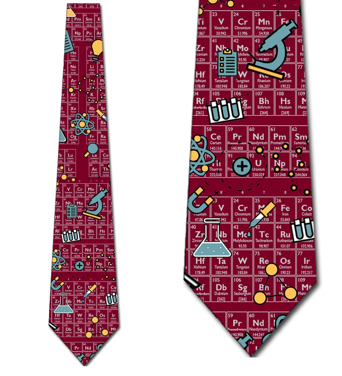 Science Ties Herrenkrawatte - Chemie Equations Design, 100% Mikrofaser
