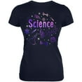 thumbnail image 1 of Science Tools Atoms Space Scientist Teacher Juniors Soft T Shirt Navy SM, 1 of 1