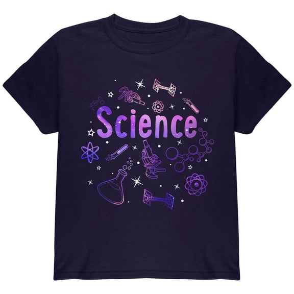 Science Tools Atoms Space Scientist Teacher Youth T Shirt Navy Youth X-SM